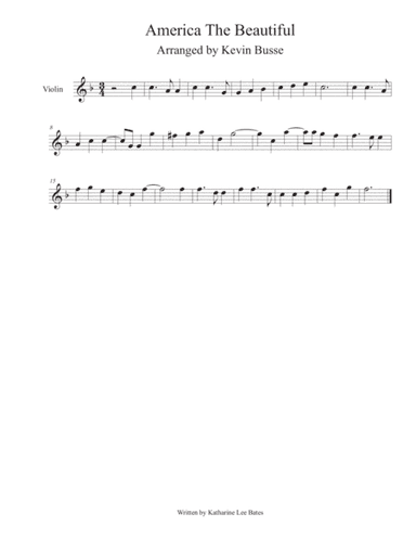 America The Beautiful - Violin (arr. Kevin Busse)
