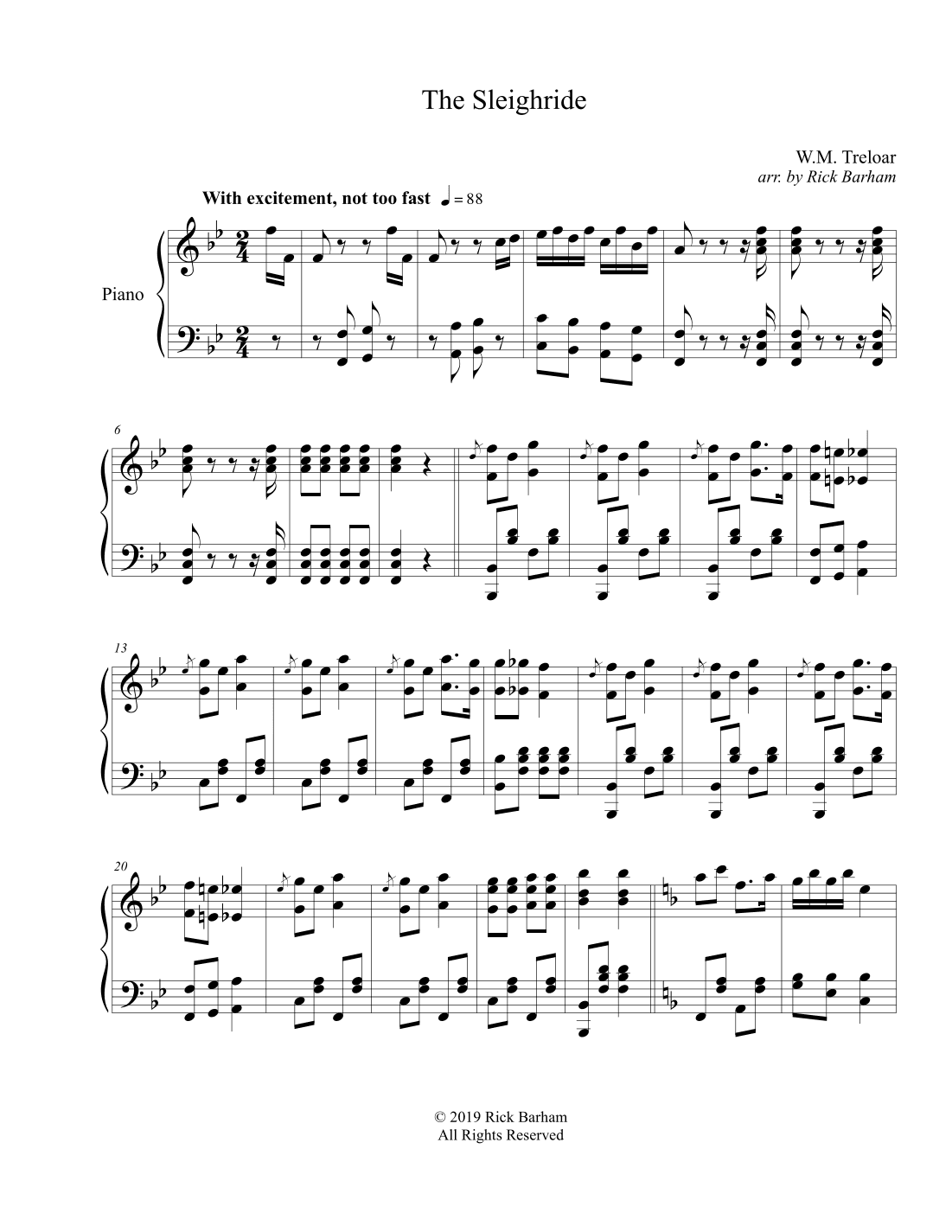 The Sleighride (arr. Rick Barham)