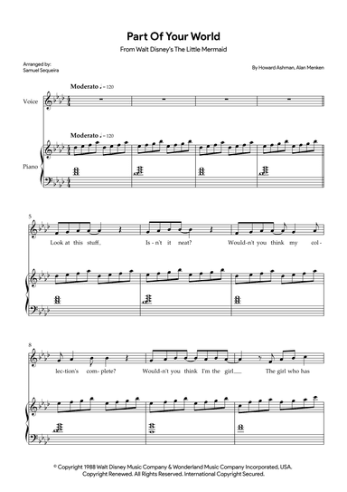 Part Of Your World (reprise) (arr. Samuel Sequeira)