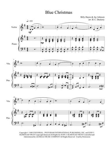 Blue Christmas (arr. B. C. Dockery)