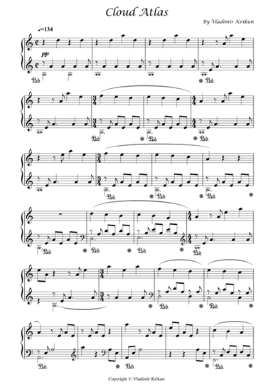 Cloud Atlas by Vladi Krik for piano solo