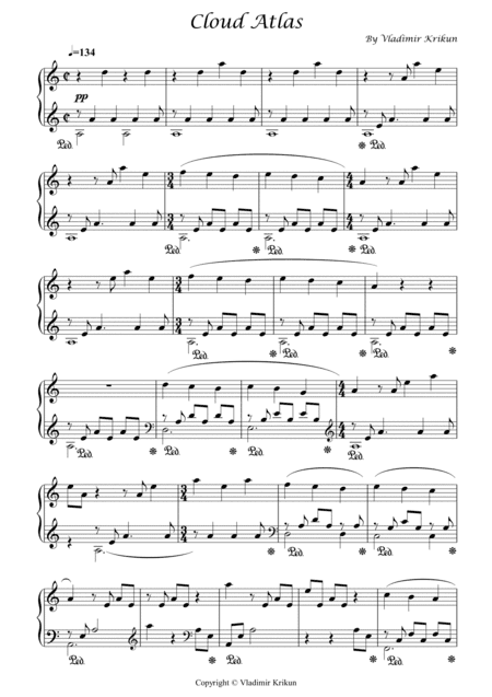 Cloud Atlas by Vladi Krik for piano solo
