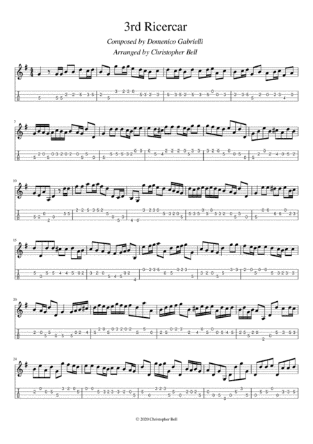 Ricercar No. 3 (arr. Silent Home Records)