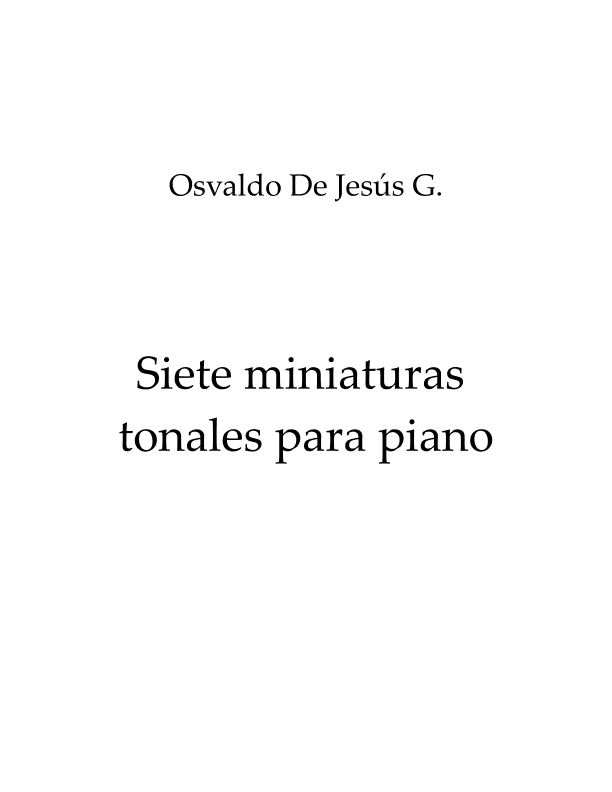 Siete miniaturas tonales para piano