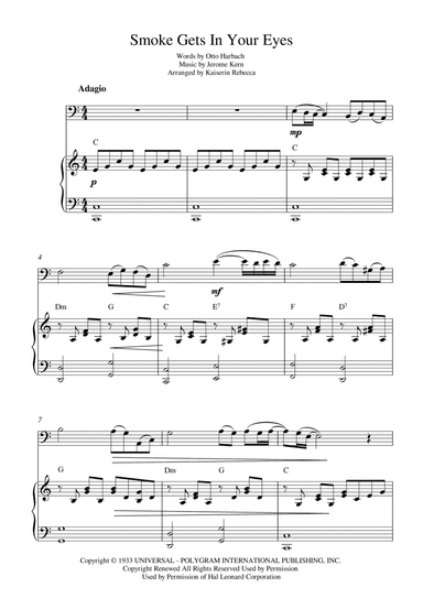 Smoke Gets In Your Eyes (arr. Kaiserin Rebecca)