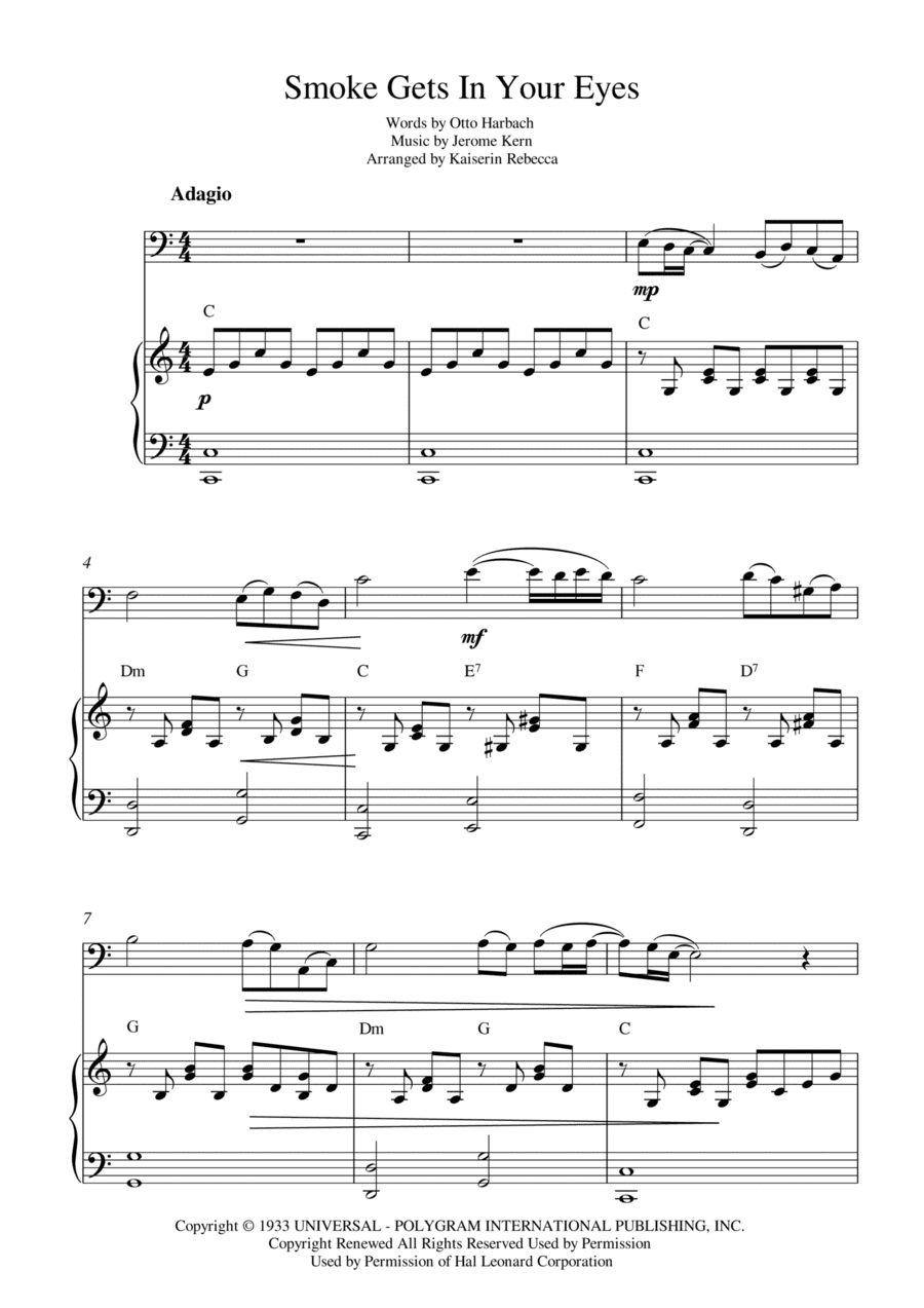 Smoke Gets In Your Eyes (arr. Kaiserin Rebecca)