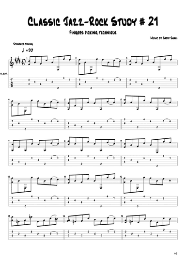 Classic Jazz-Rock Guitar Study # 21