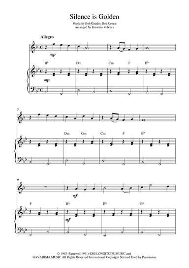 Silence Is Golden (arr. Kaiserin Rebecca)