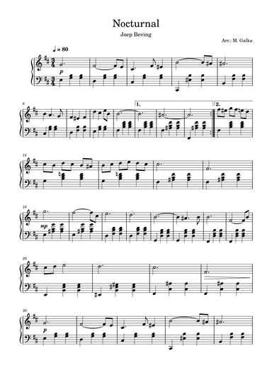 Nocturnal (arr. M. Galka)