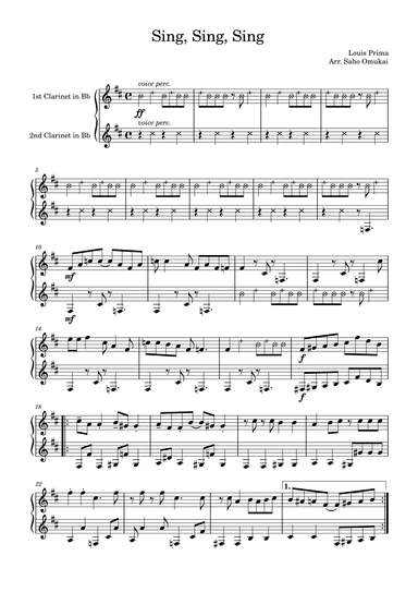 Sing, Sing, Sing (arr. Saho Omukai)