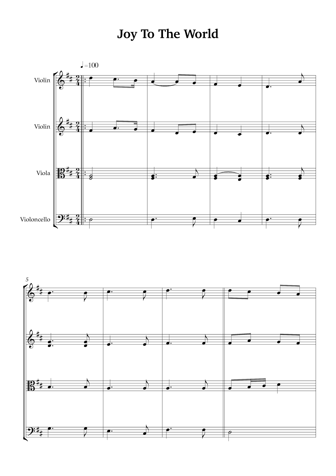 Joy To The World (arr. Karen Gueiros)
