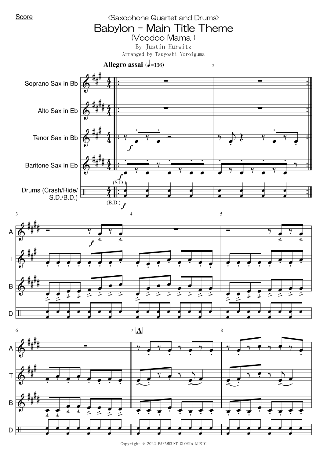 Babylon - Main Title Theme (arr. Tsuyoshi Yoroiguma)