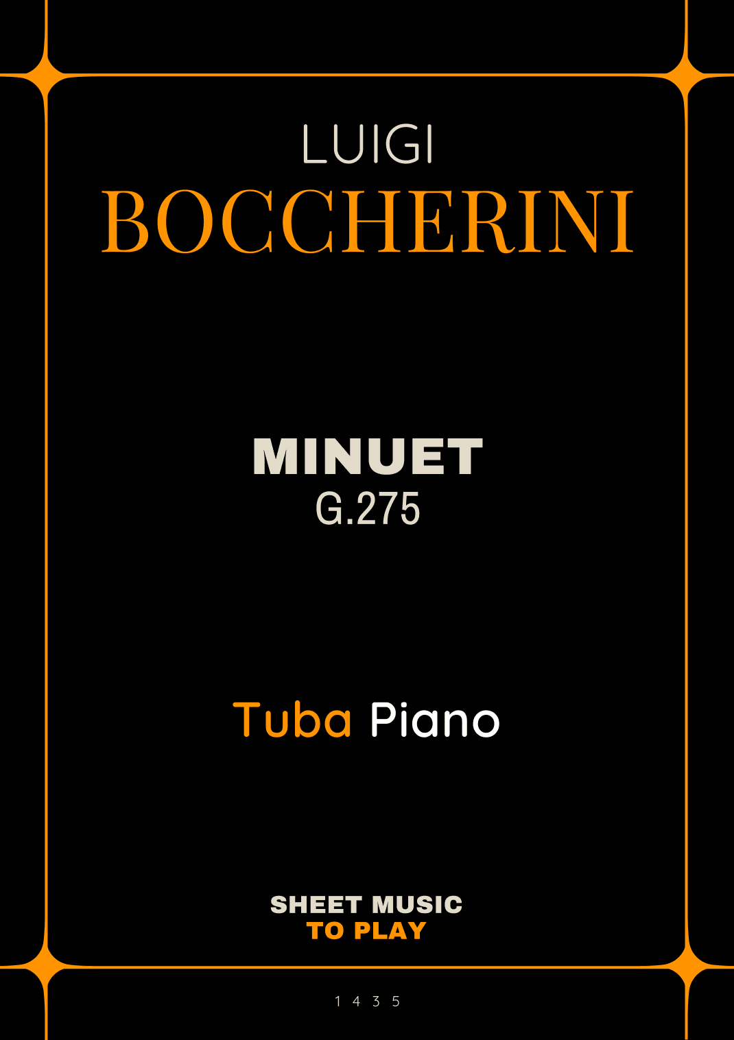 Minuet Op.11 No.5 - Tuba and Piano (Full Score and Parts) (arr. César Madeira)