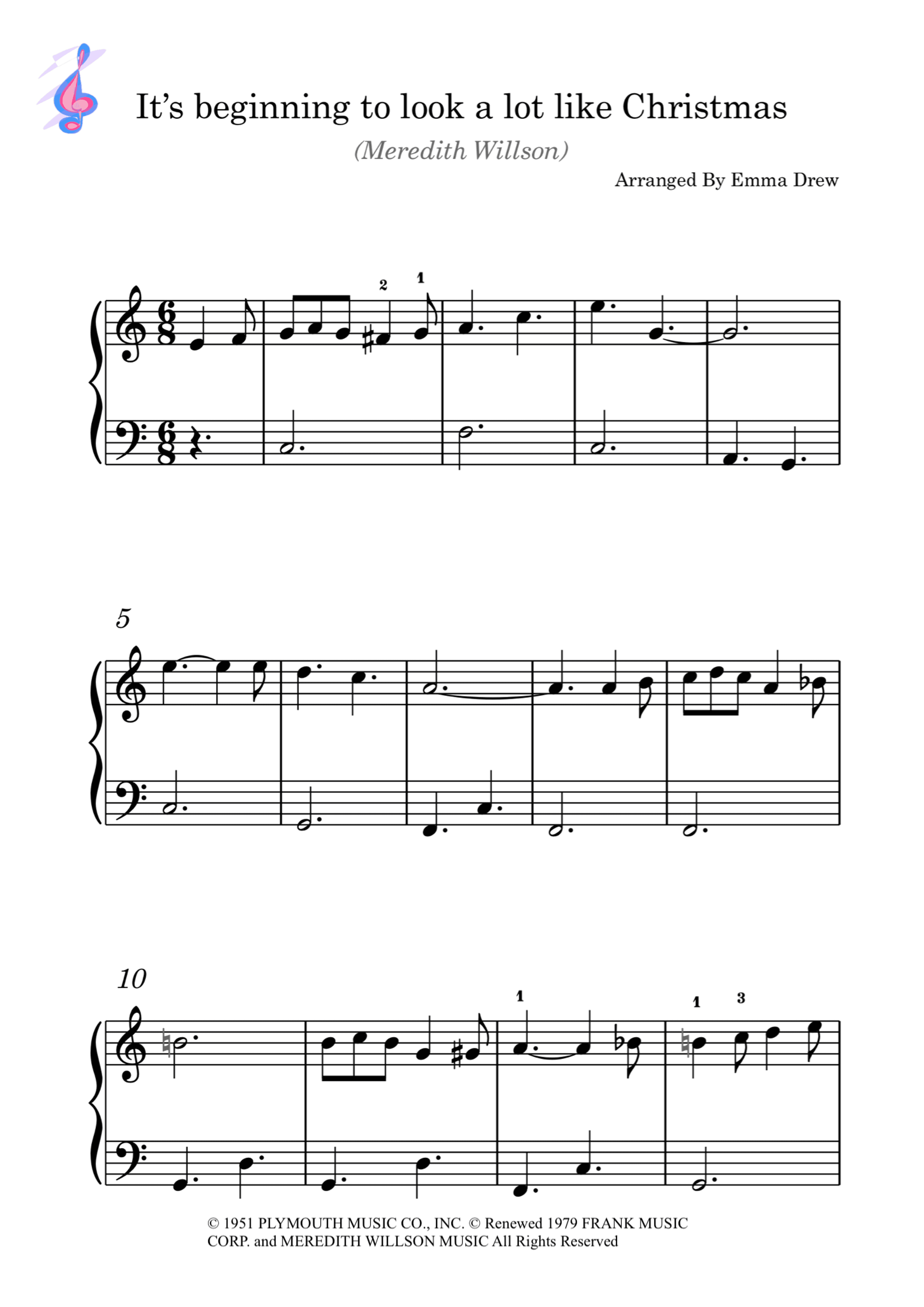 It's Beginning To Look Like Christmas (arr. Emma Drew)