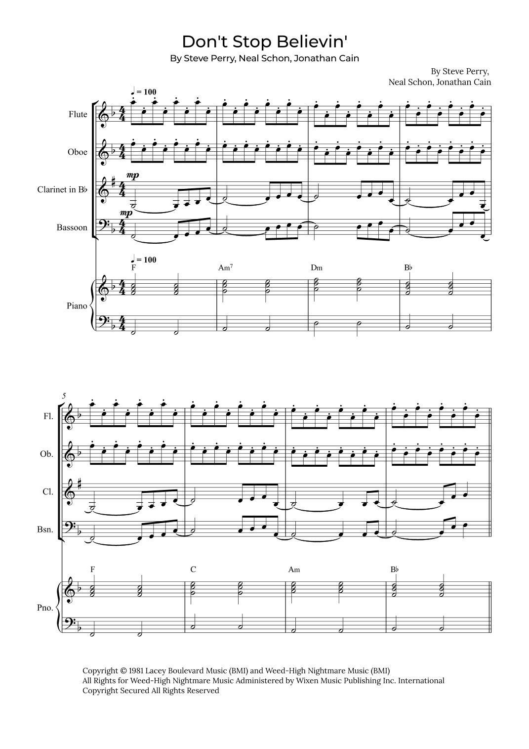 Don't Stop Believin' (arr. Alex Nunes Rodrigues)