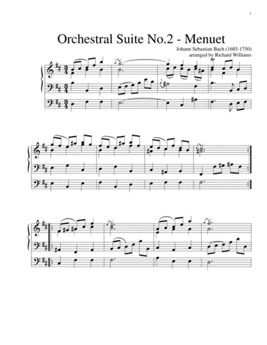 Menuet from Orchestral Suite No.2 (arr. Richard Williams)