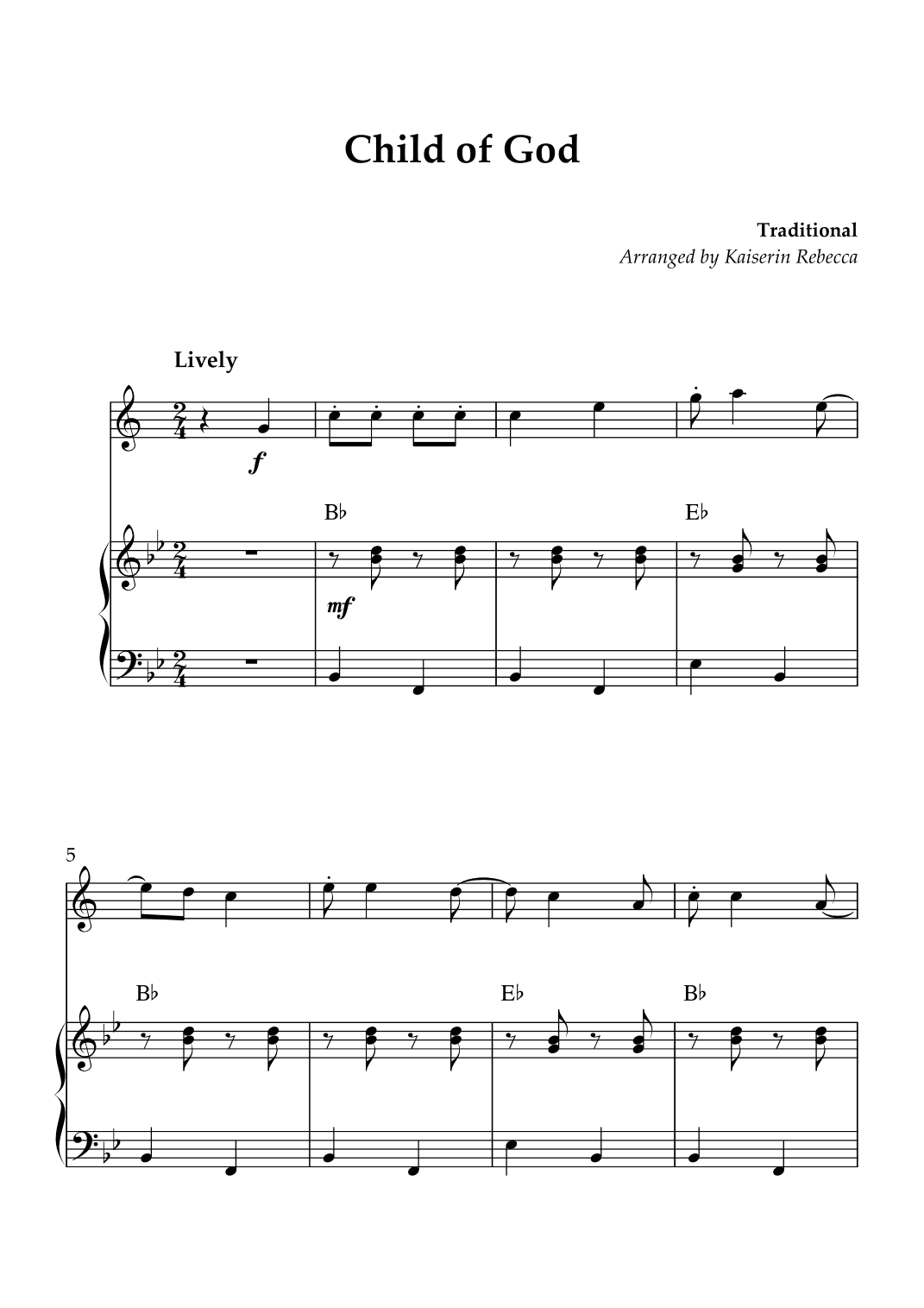 Child of God (arr. Kaiserin Rebecca)
