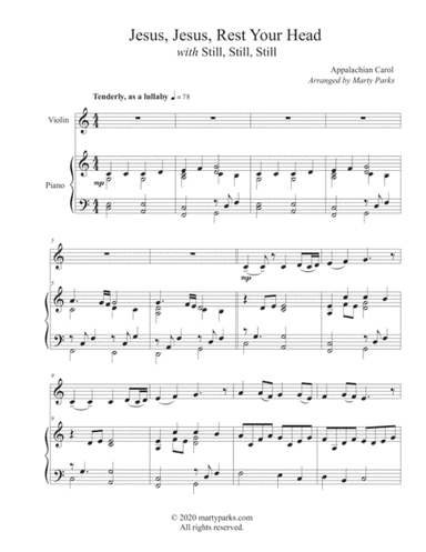 Jesus, Jesus, Rest Your Head (Violin-Piano) (arr. Marty Parks)