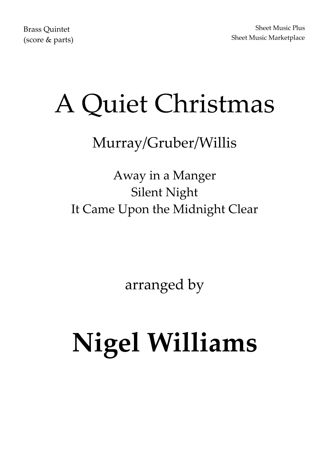 A Quiet Christmas (arr. Nigel Williams)
