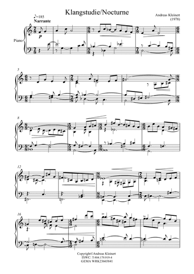 Klangstudie / Sound Study / Nocturne