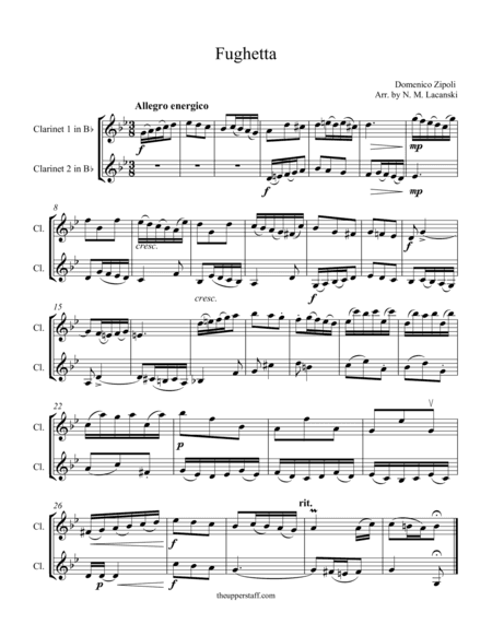 Fughetta (arr. Nick Lacanski)