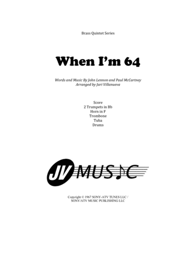 When I'm Sixty-four (arr. JV MUSIC)