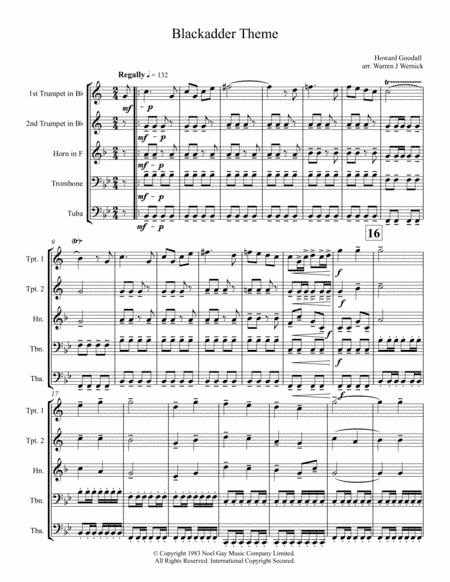 Blackadder Theme (arr. Warren J. Wernick)