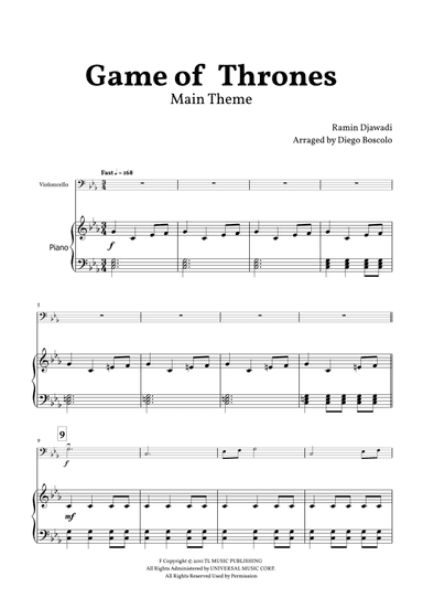 Game Of Thrones (arr. Diego Boscolo)