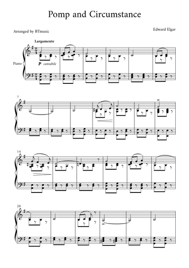Pomp and Circumstance - Edward Elgar (arr. BTmusic)