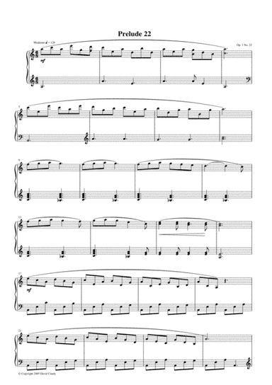 Prelude #22, Op. 1, No. 22