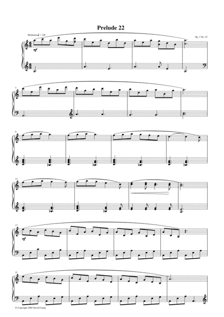 Prelude #22, Op. 1, No. 22
