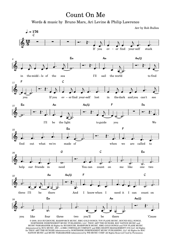 Count On Me (arr. Rob Bullen)