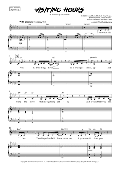 Visiting Hours (arr. Chris Lawry)