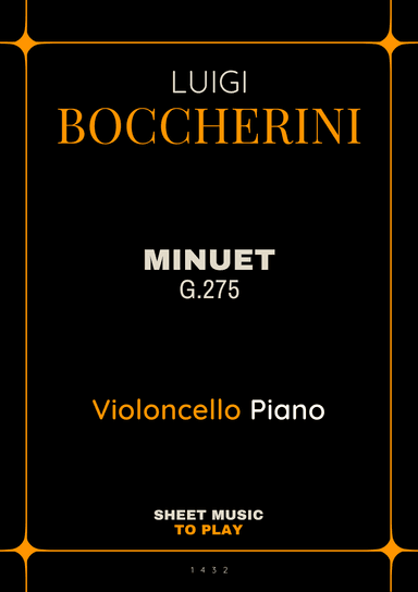 Minuet Op.11 No.5 - Cello and Piano (Full Score and Parts) (arr. César Madeira)