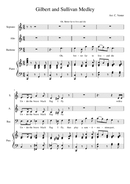 Gilbert and Sullivan Medley (arr. Caroline Venter)