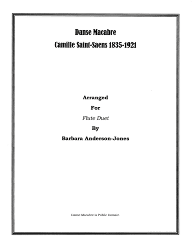 Danse Macabre (Flute Duet) (arr. Barbara Anderson-Jones)