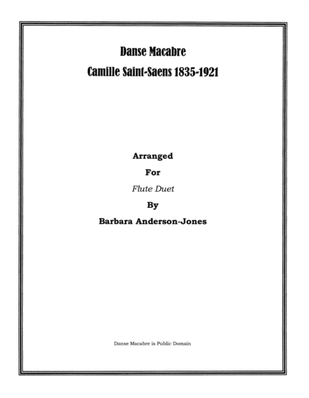 Danse Macabre (Flute Duet) (arr. Barbara Anderson-Jones)
