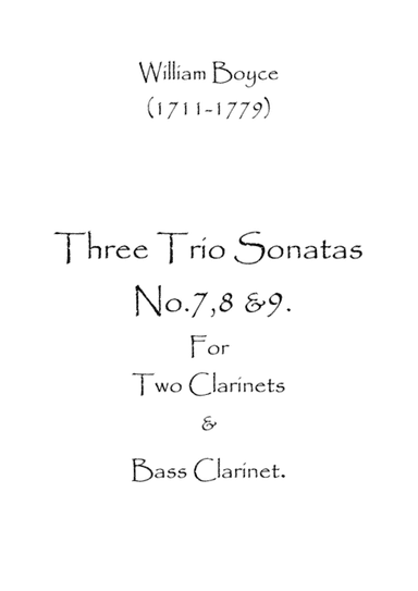 Three Trio Sonatas No.7,8 & 9 (arr. Spence Bundy)