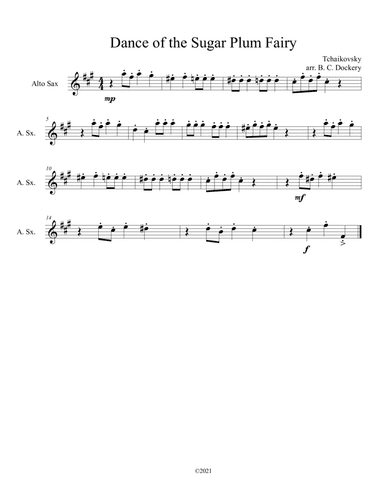 Dance of the Sugar Plum Fairy (Alto Sax Solo) (arr. B. C. Dockery)