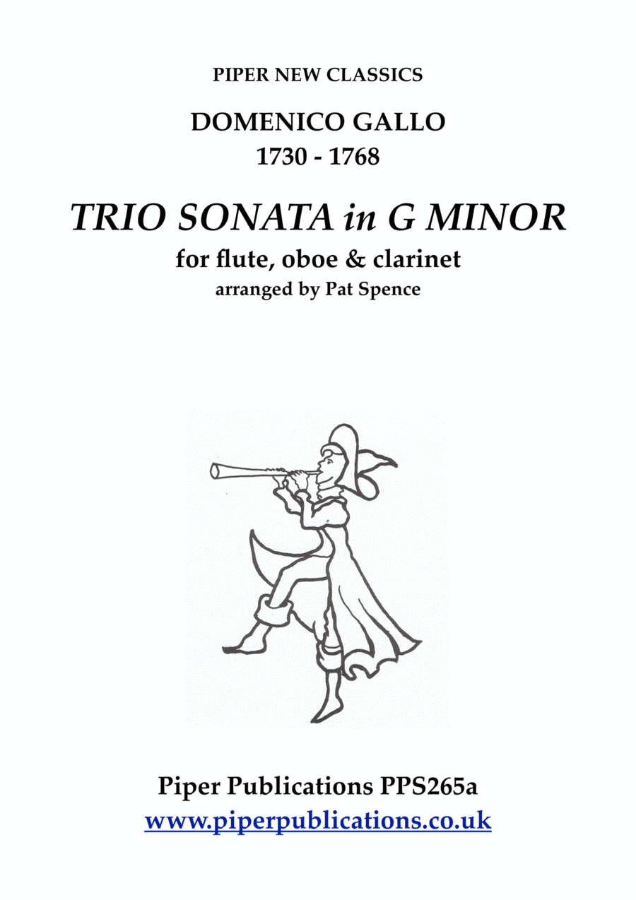 GALLO: TRIO IN G MINOR for flute, oboe & clarinet. (arr. Pat Spence)