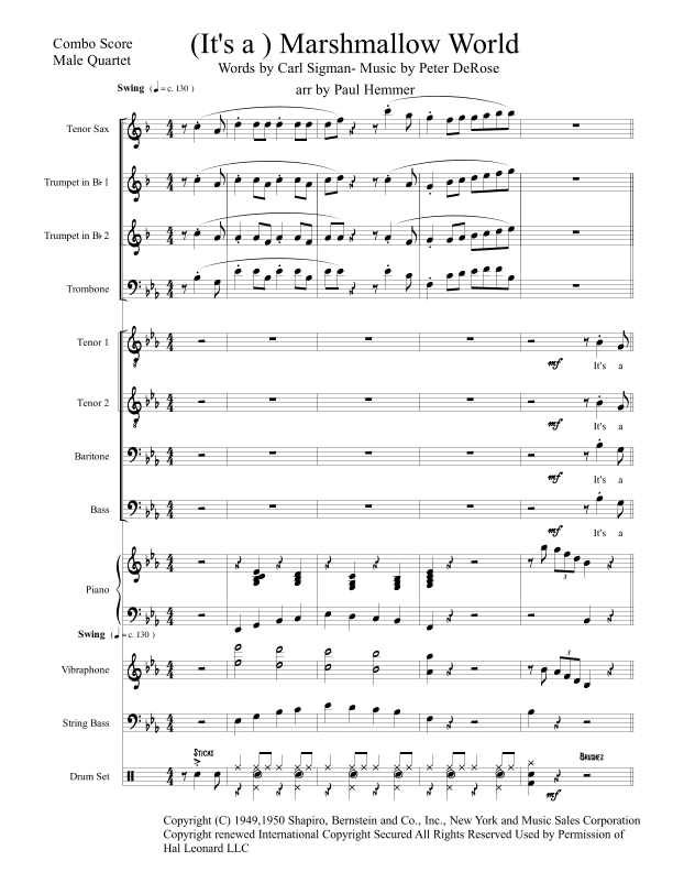 A Marshmallow World (arr. Paul Hemmer)