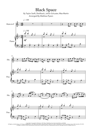 Blank Space (arr. Matthew pyeon)