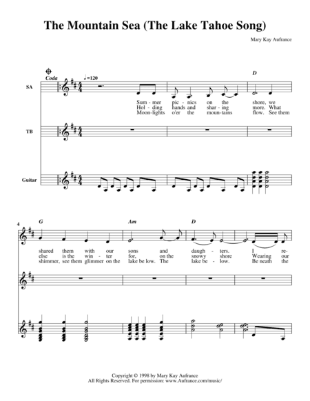 The Mountain Sea The Lake Tahoe Song