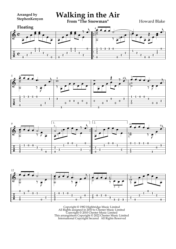 Walking In The Air (arr. Stephen Kenyon)