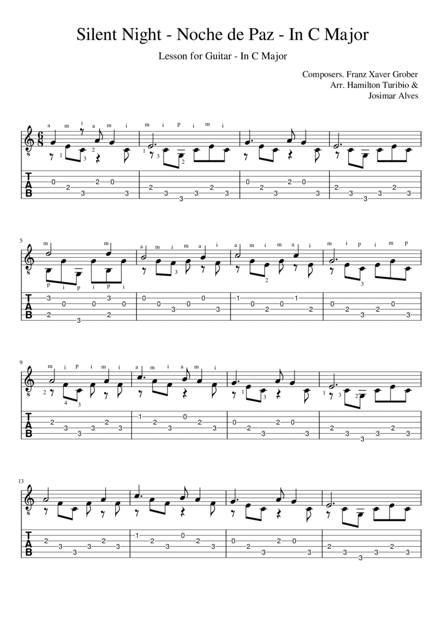 Silent Night in C major (arr. Josimar Alves Fonseca)