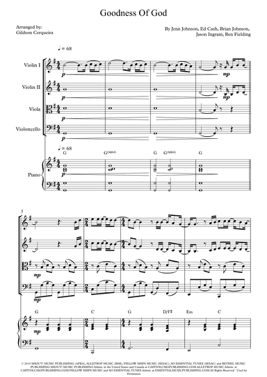 Goodness Of God (arr. Gildson Cerqueira)