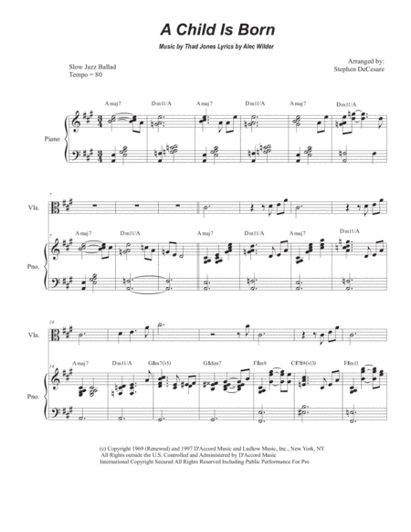A Child Is Born (arr. Stephen DeCesare)