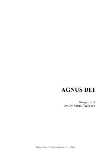 AGNUS DEI - Bizet - Arr. for SA Choir and Piano/Organ (arr. Renato Tagliabue)
