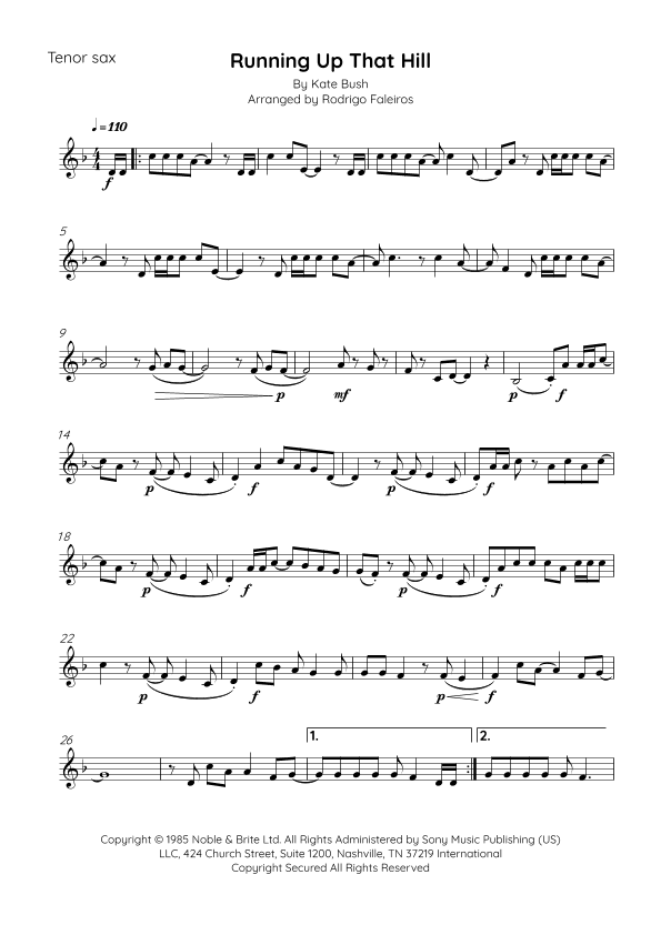 Running Up That Hill (arr. Rodrigo Faleiros)