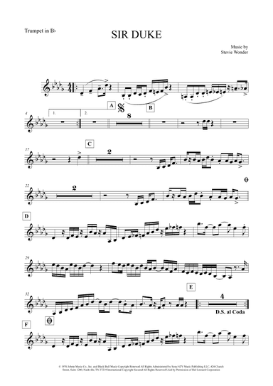 Sir Duke (arr. The Sheet Music Library)